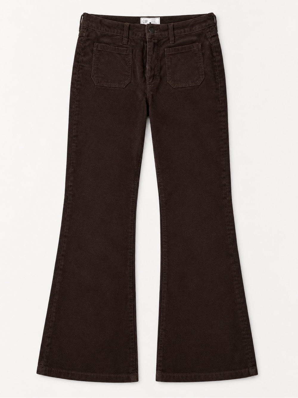 GAP High Rise 70s Flare Corduroy Pants Sable Brown 27